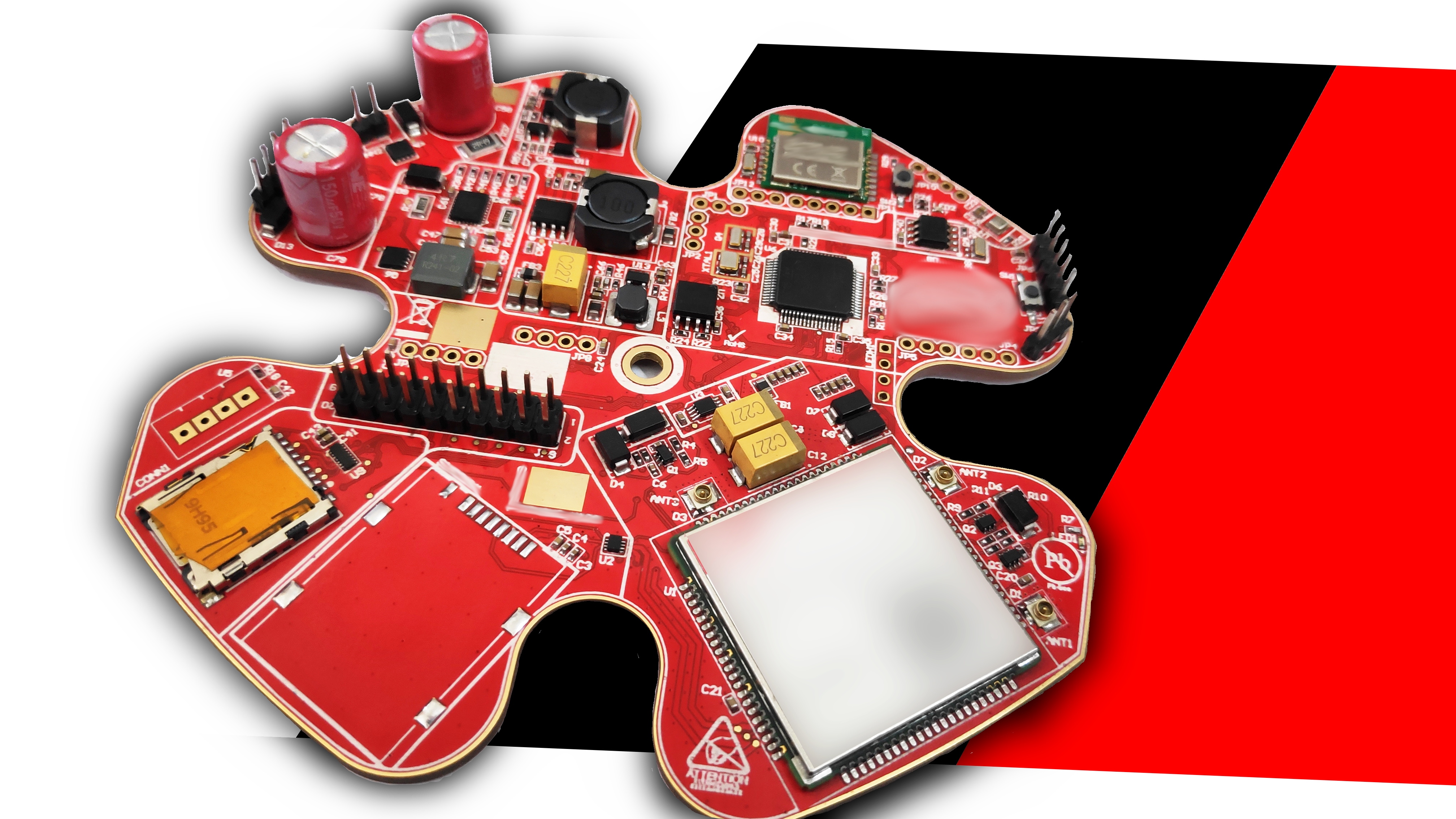 Using basic hardware peripherals and powering it by solar energy using LTC4162 makes this a good and standalone device. Equiped with BLE 4.0 NRF51822, a 4G module and an on board RTC makes it more accessible remotely and nearby.